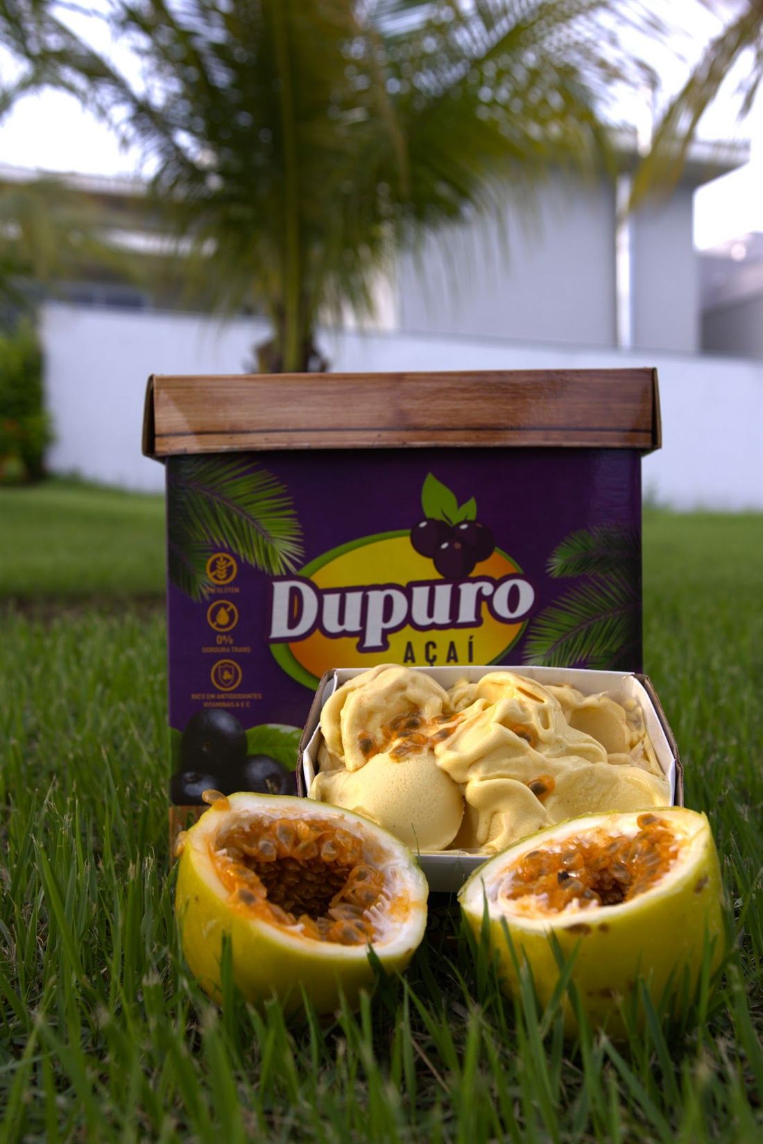 Caixa Dupuro com creme de maracujá